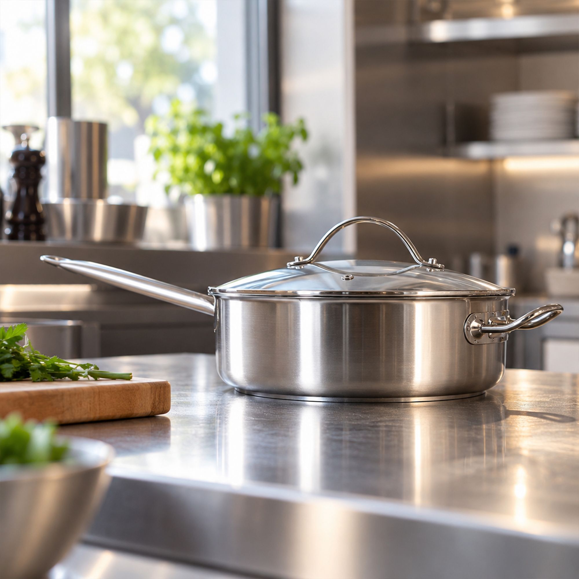 Sauteuse professionnelle en inox 28cm - tous feux PROFESSIONNEL