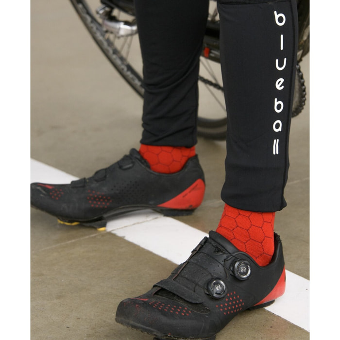 Calcetines de compresión unisex BLUEBALL Peloton - Rojo con logo blanco