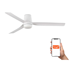 PUNT TUB M LED Ventilador de techo blanco TUYA