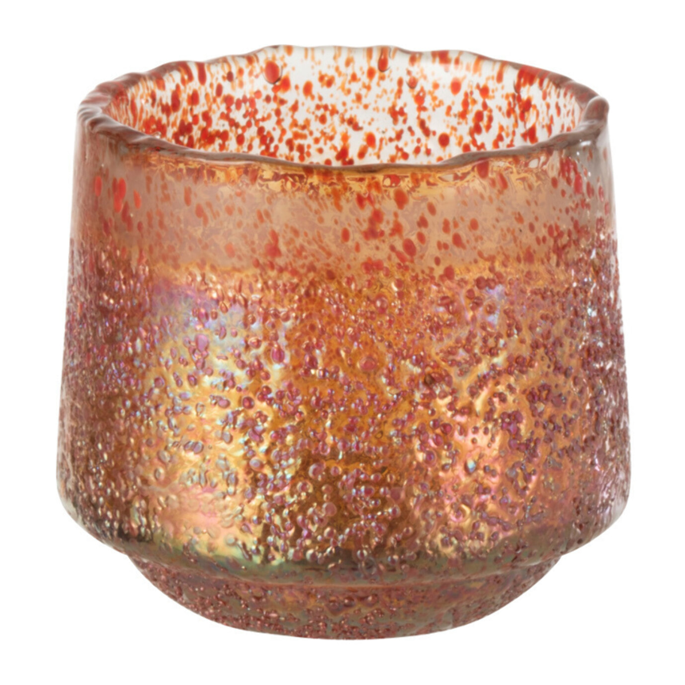 J-Line photophore Pois - verre - orange - medium