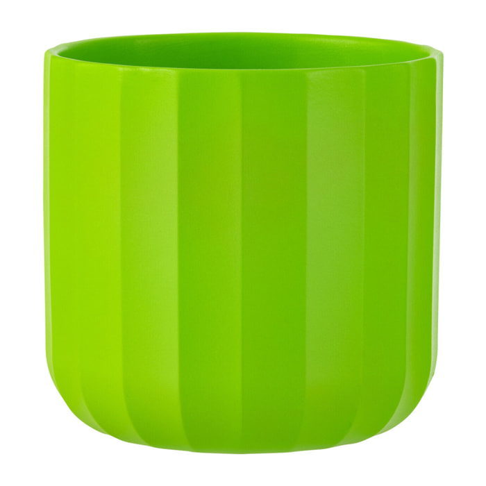 J-Line cache-pot Summer - céramique - jaune - small - 2 pièces - Ø 18.5 cm