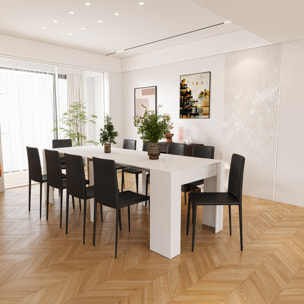 Tavolo Consolle Allungabile Oslo Fino A 2.37 Metri Tavolo 10 Posti Salvaspazio Multiposizione Design Moderno Elegante 78 x 51 x 90 cm Bianco Lucido