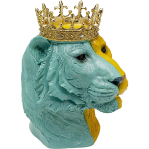 Déco tigre roi bleu et jaune Kare Design