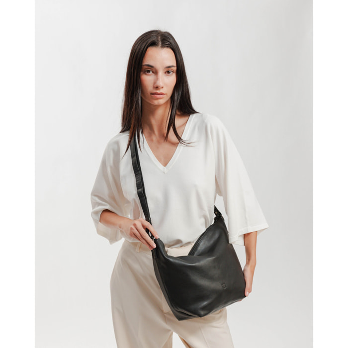 Bandolera BIBA Utah Cream Out de piel