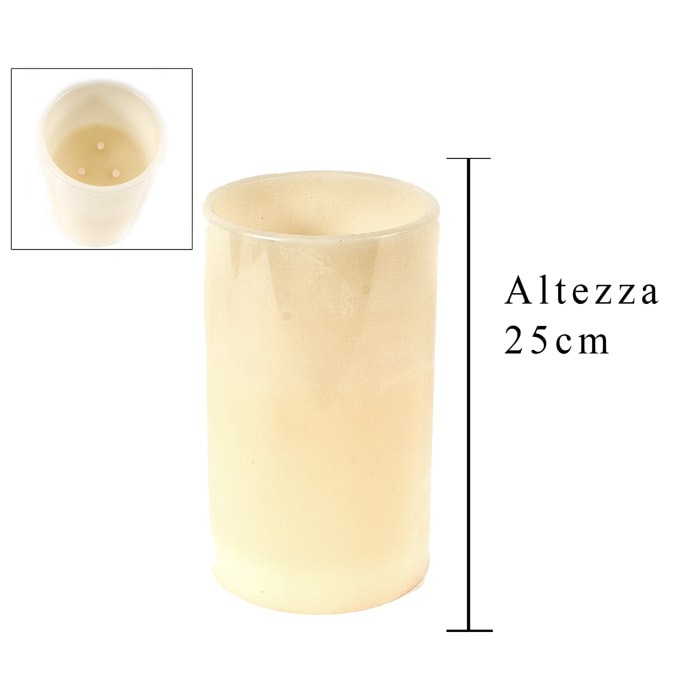 Candela cera - Pezzi 2 - 15xH25x15cm - Bianchi Dino SpA