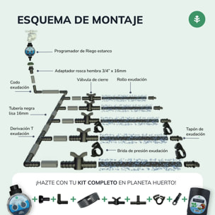 Tubería de Riego por Exudación en Rollo Garden Planeta Huerto 50 m