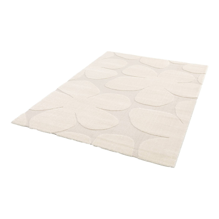 Tapis intérieur motif fleures crème Betty 120x170cm