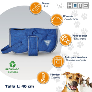 Abrigo para mascotas 40cm hearts&homies azul