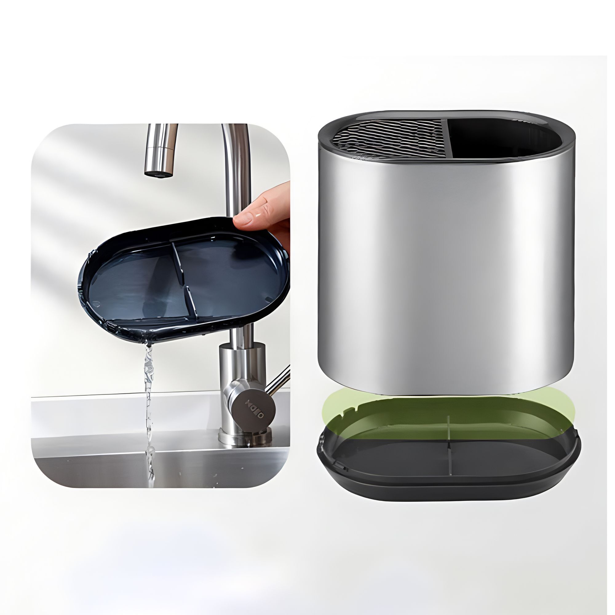 Porte ustensile en acier inoxydable