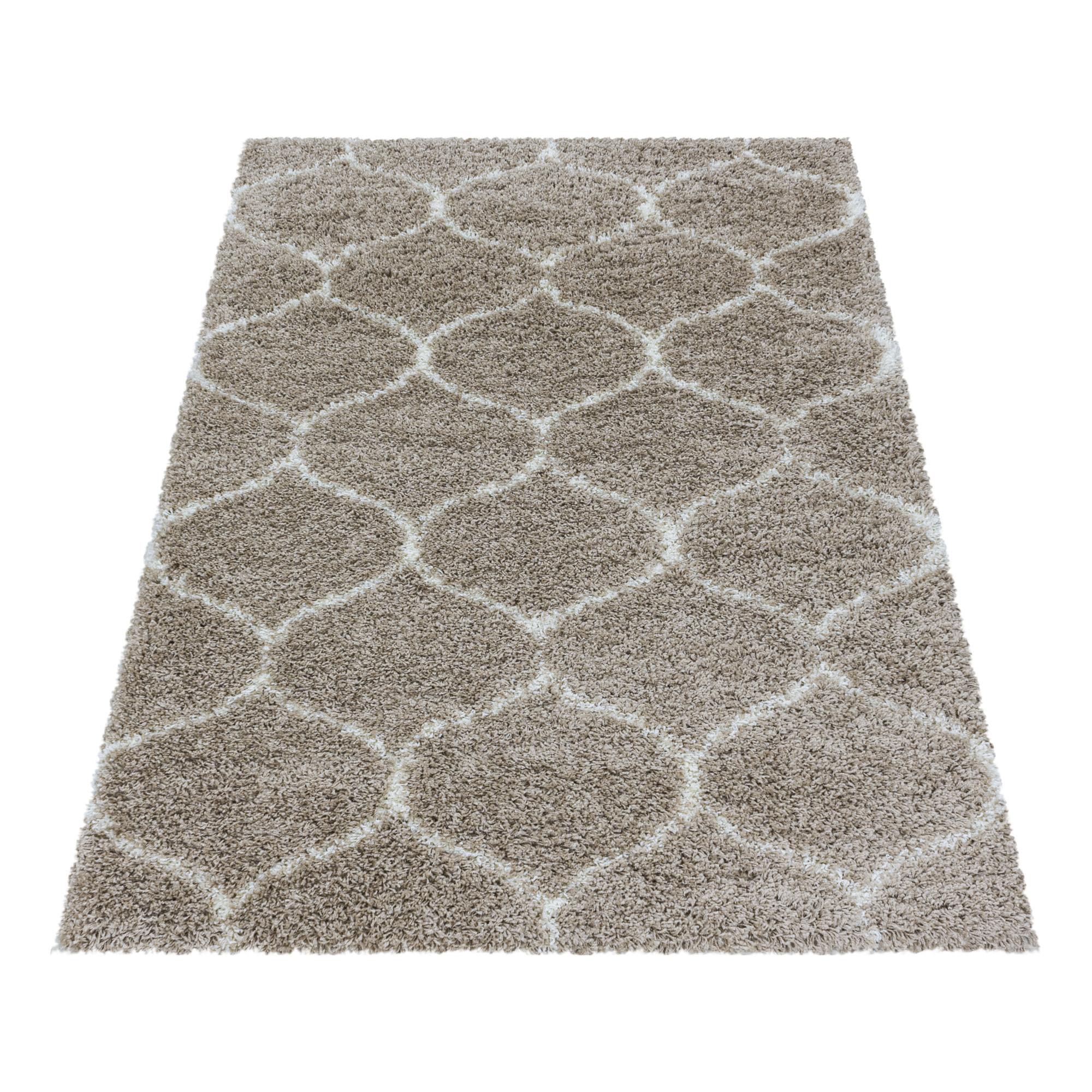 SALSA - Tapis shaggy à poils long berbère beige - SAL3201BEI