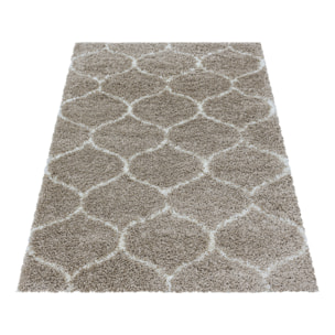 SALSA - Tapis shaggy à poils long berbère beige - SAL3201BEI