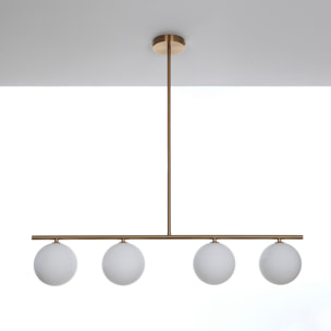 Suspension Tomasucci PARTY EVO, en acier et verre, blanc
