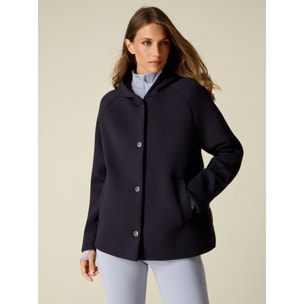 Oltre - Chaqueta en scuba con interior acolchado - Azul