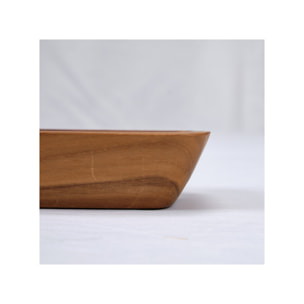 Plateau apéro 3 coupelles 29 cm en bois massif de teck - GUSTAVO