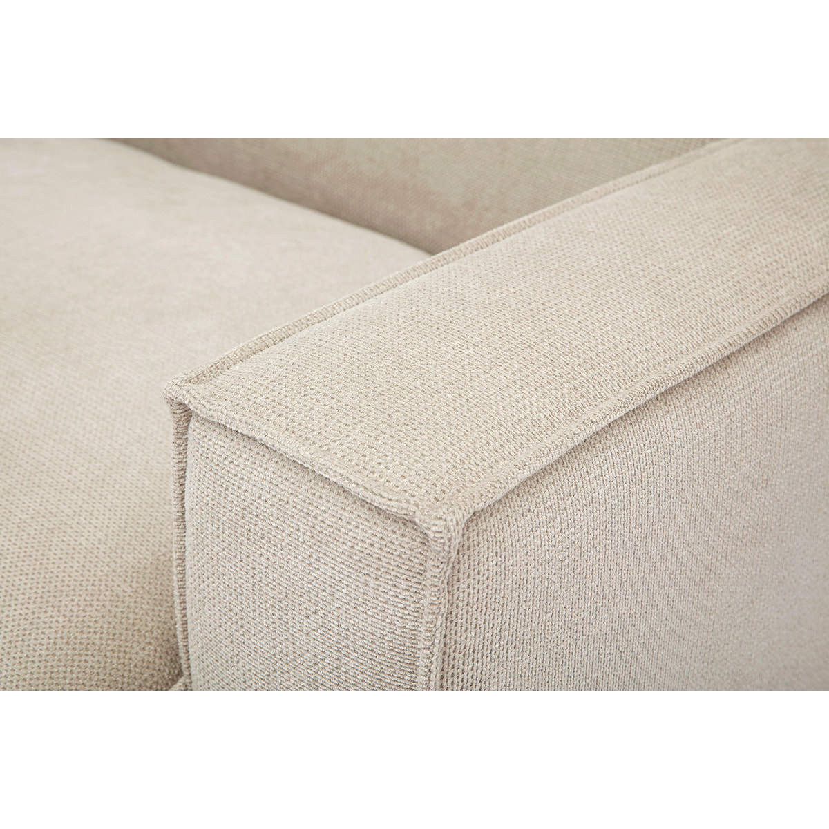 Module d'angle droit pour canapé en tissu chenille beige SPLIT