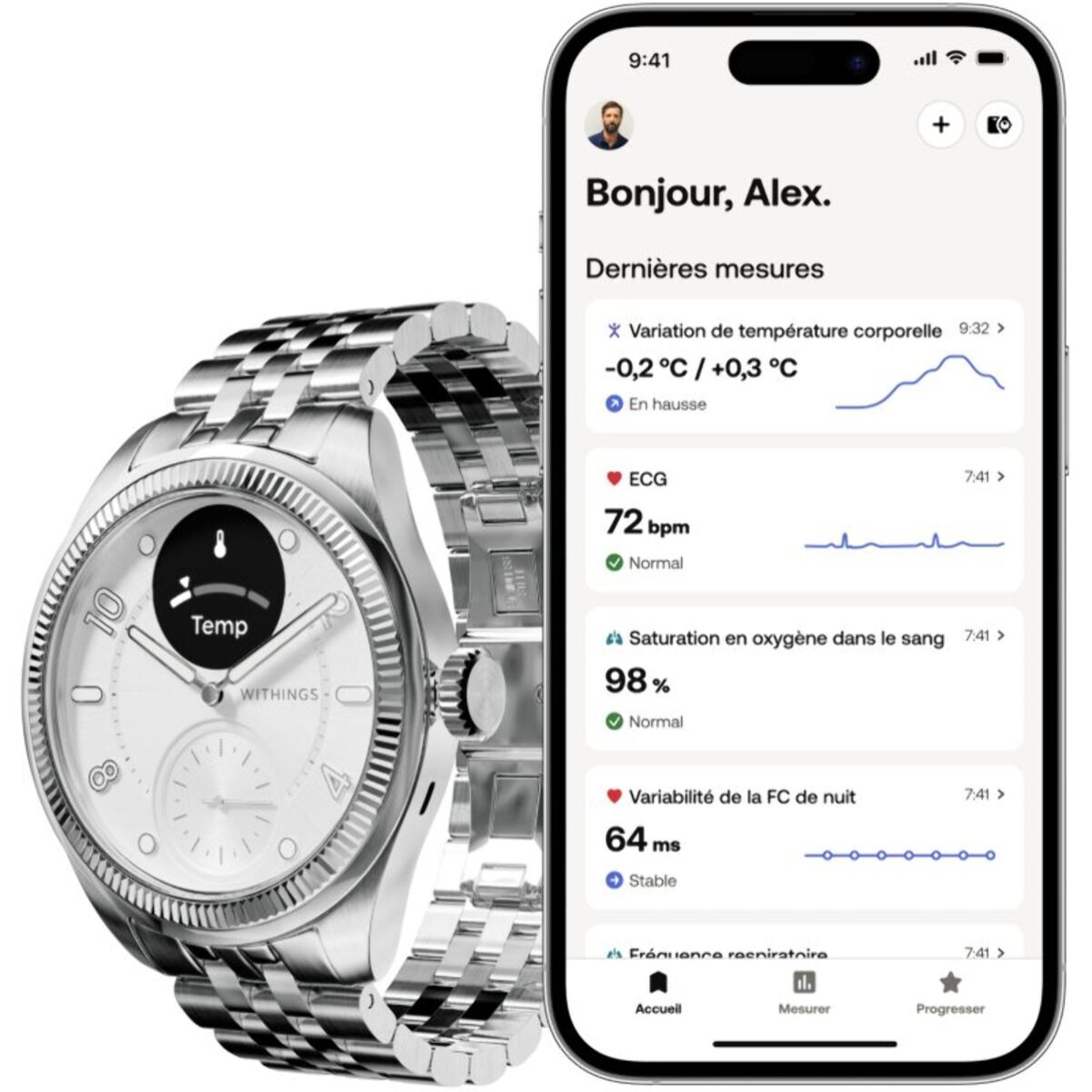 Montre santé WITHINGS Scanwatch Nova Brilliant 39mm Titanium