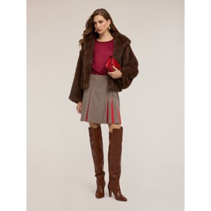 Motivi - Giubbotto corto con collo alto - Marrone