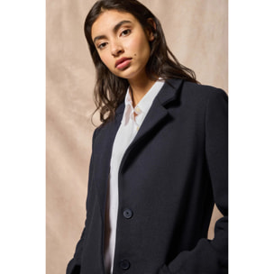 Abrigo Kate abotonado azul marino con detalles Polo Club