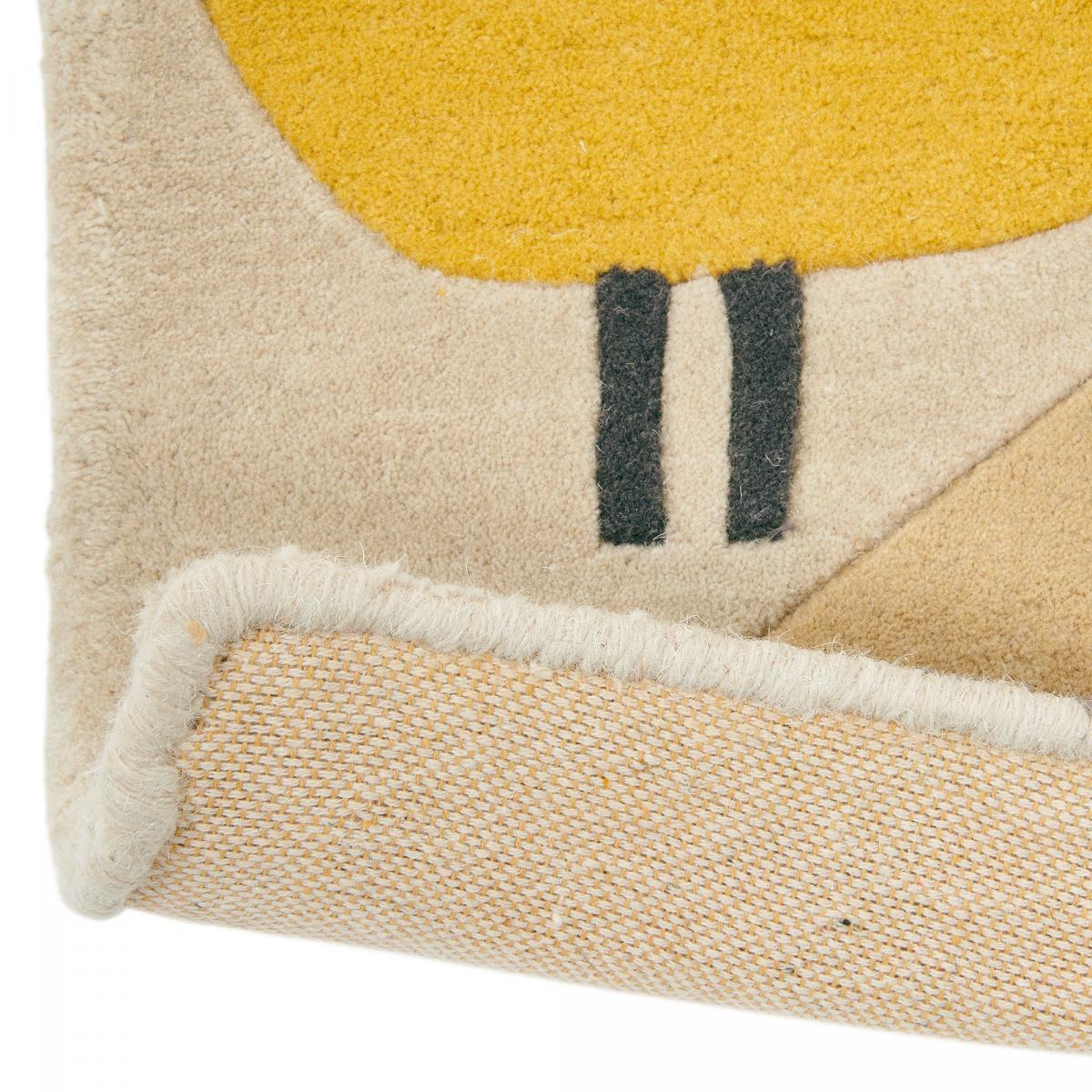 Tapis salon et chambre fait à la main en laine motif animaux DÉSIRIX