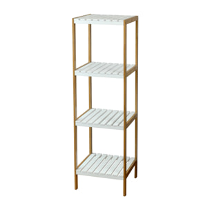 Axis - scaffale in bamboo ed mdf a 4 ripiani 34x33x110 cm