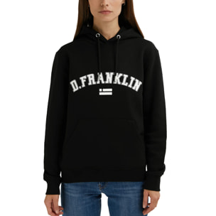 Sudadera Básica Varsity Hoodie en Negro D.Franklin