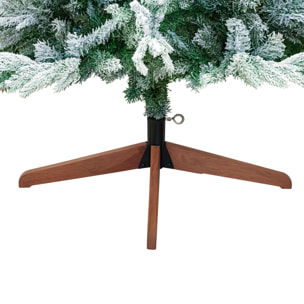 Donder - Albero di Natale innevato effetto realistico in PE e PVC ø140x270H, 1800 rami