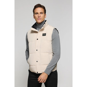 Chaleco beige acolchado con parche engomado Polo Club