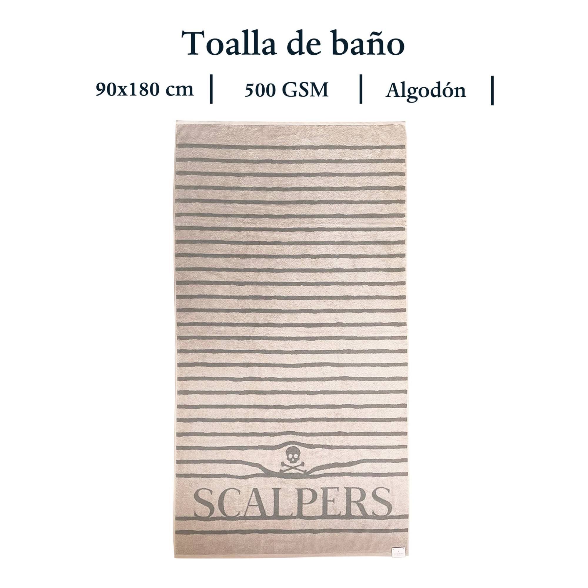 Juego de 2 toallas 90x180cm 100% algodón 500gsm beige scalpers home