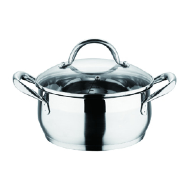 CACEROLA 20X11.5CM 3.3L ACERO INOX IND C/TAPA GOURMET BG