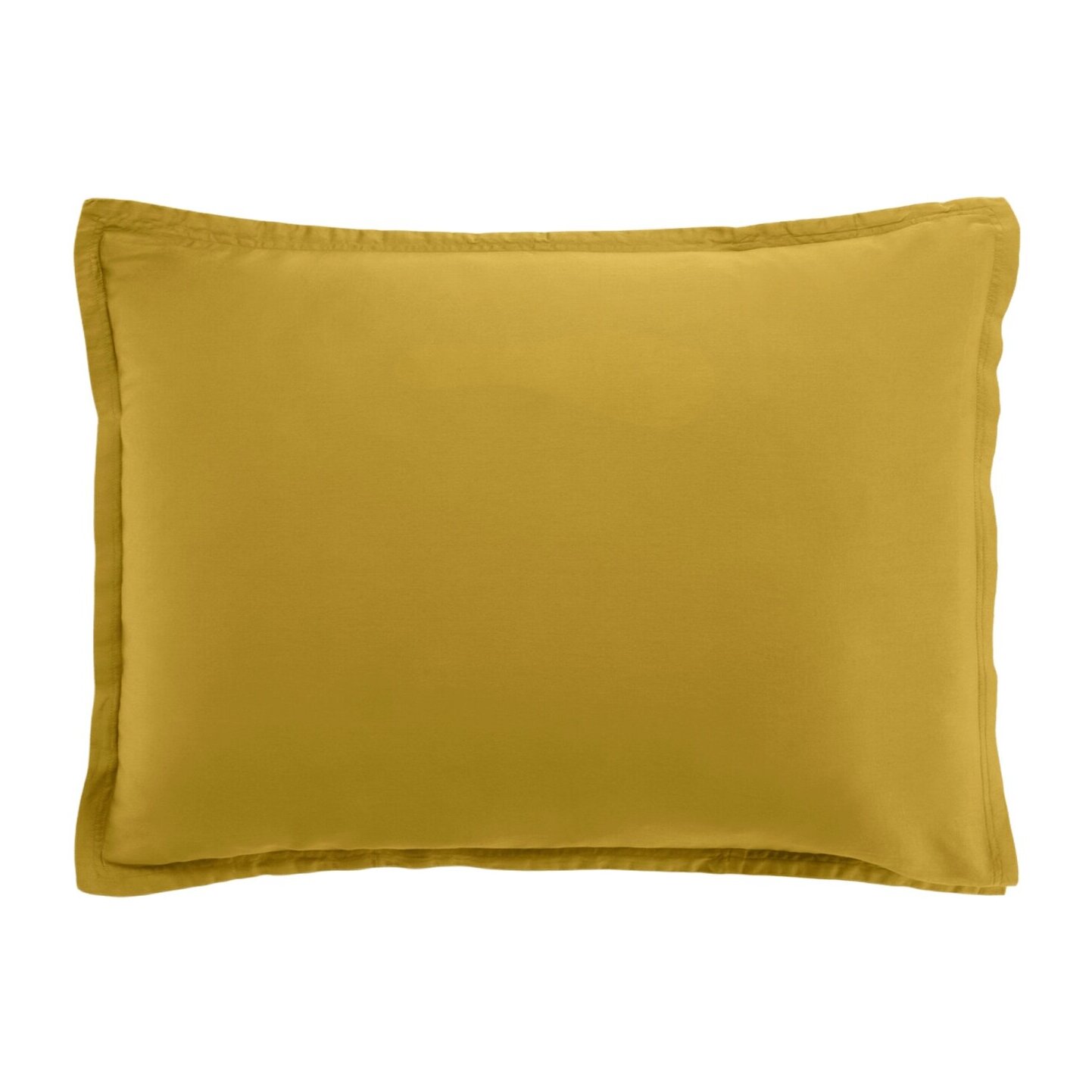 Paire de taies d'oreiller 100% satin de coton lavé 105 fils bronze