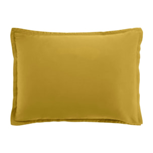 Paire de taies d'oreiller 100% satin de coton lavé 105 fils bronze
