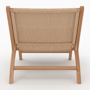 Fauteuil Kilka en bois de teck et cordage en loom - Kilka