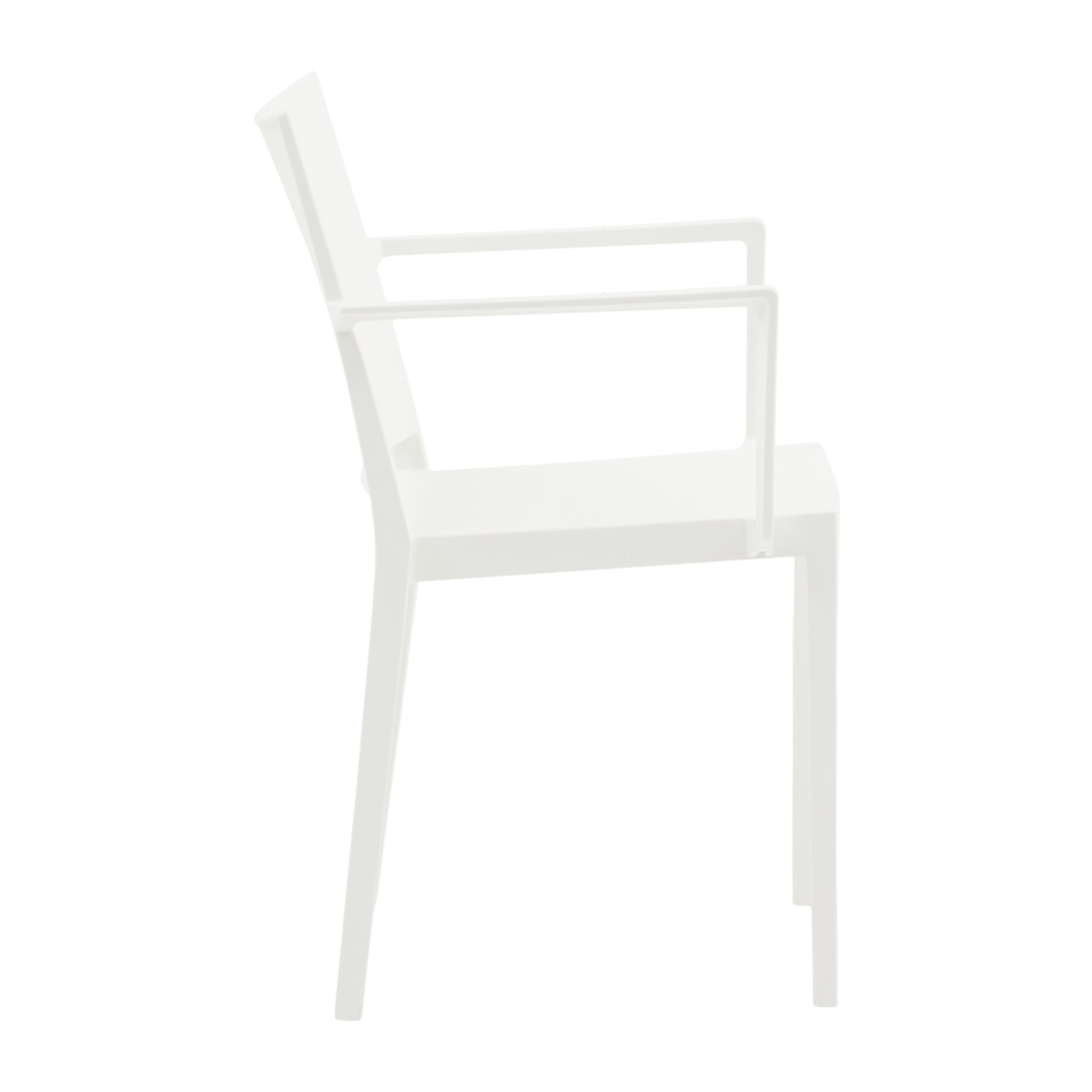 Set 2 sedie impilabili in polipropilene colore bianco