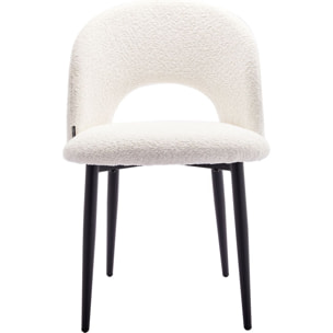 Lot de 2 chaises en tissu bouclette - MOSS