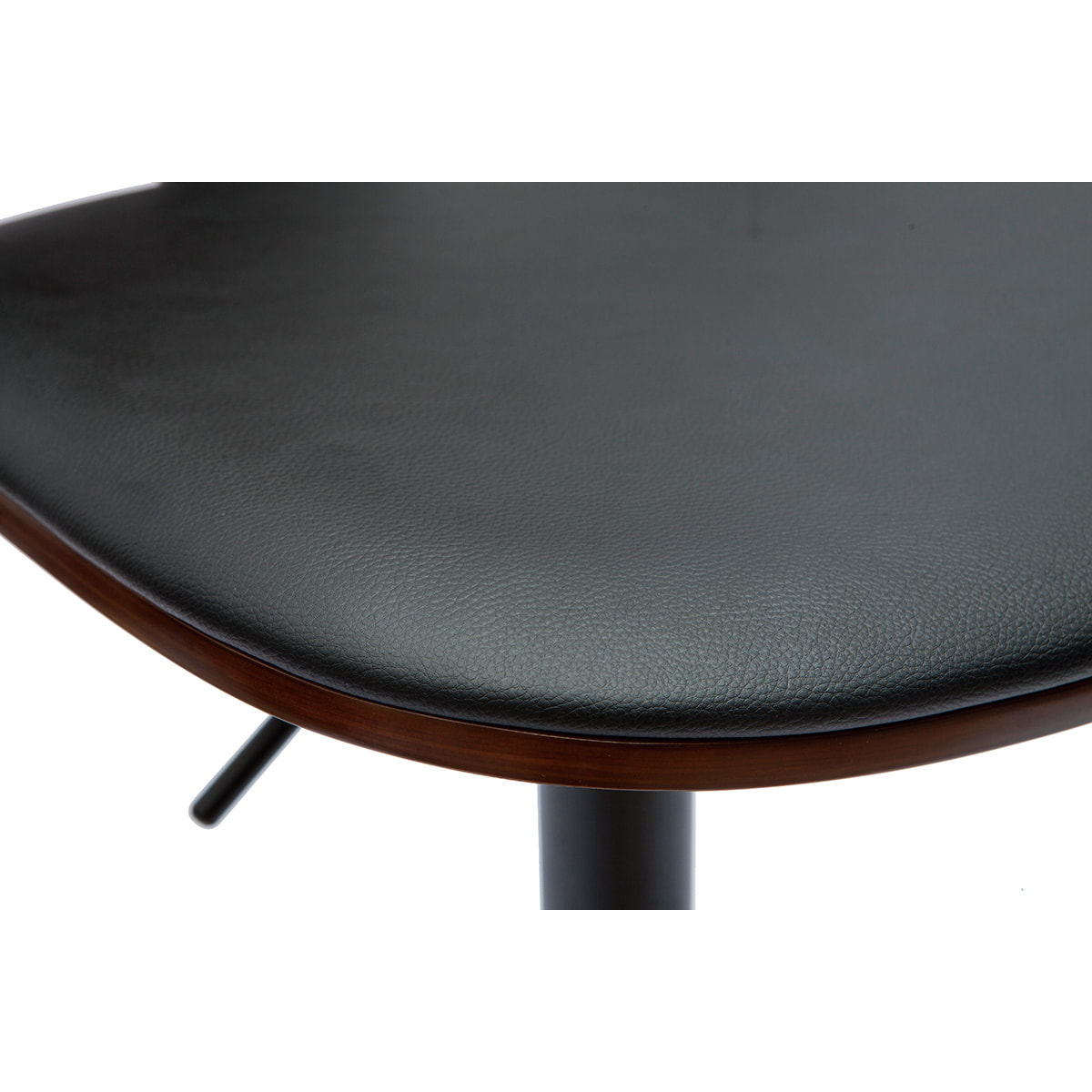 Tabouret de bar ajustable noir et noyer BECK