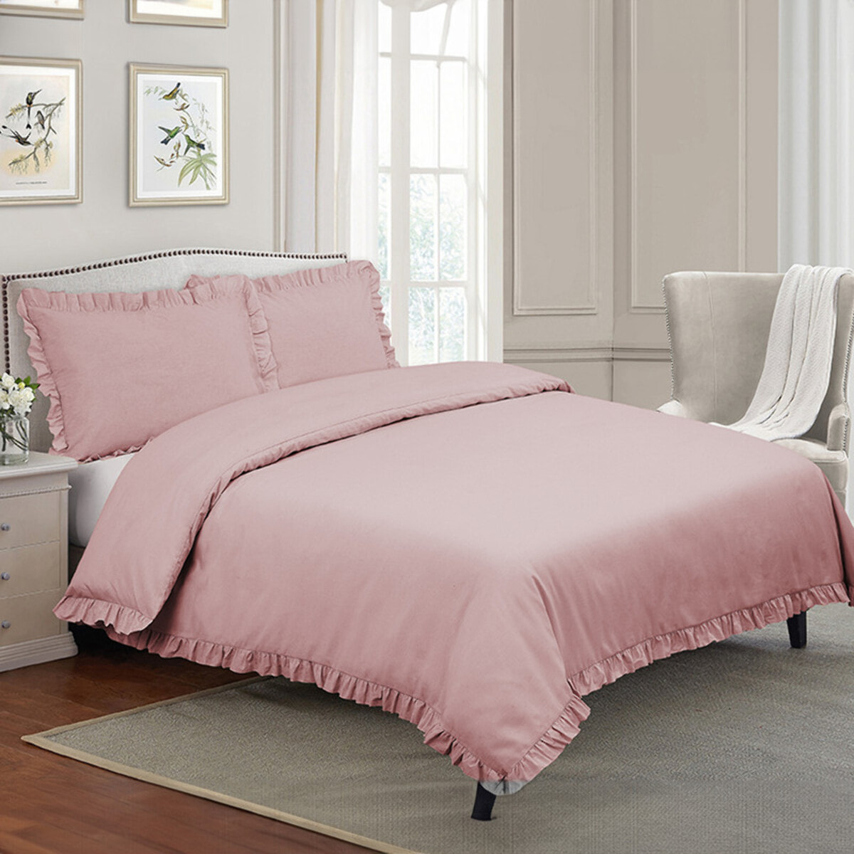 Intrecci – Parure copripiumino Frill in puro cotone Matrimoniale