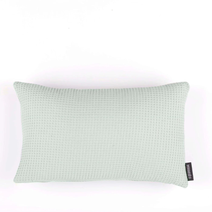 Housse de coussin Waffle menthe 30x50 cm