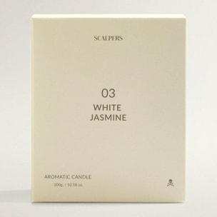 Vela aromática 300gr aroma jazmín blanco scalpers