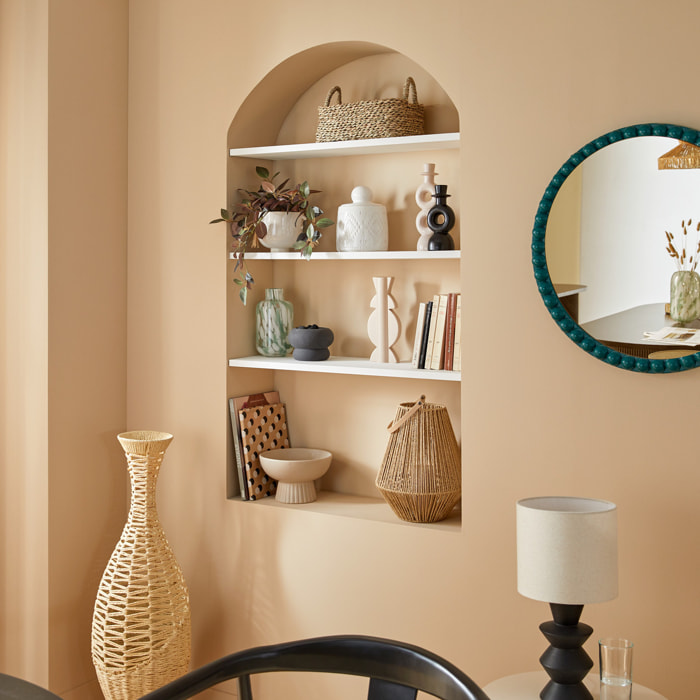 Déco à poser totem "Mala" beige H25cm