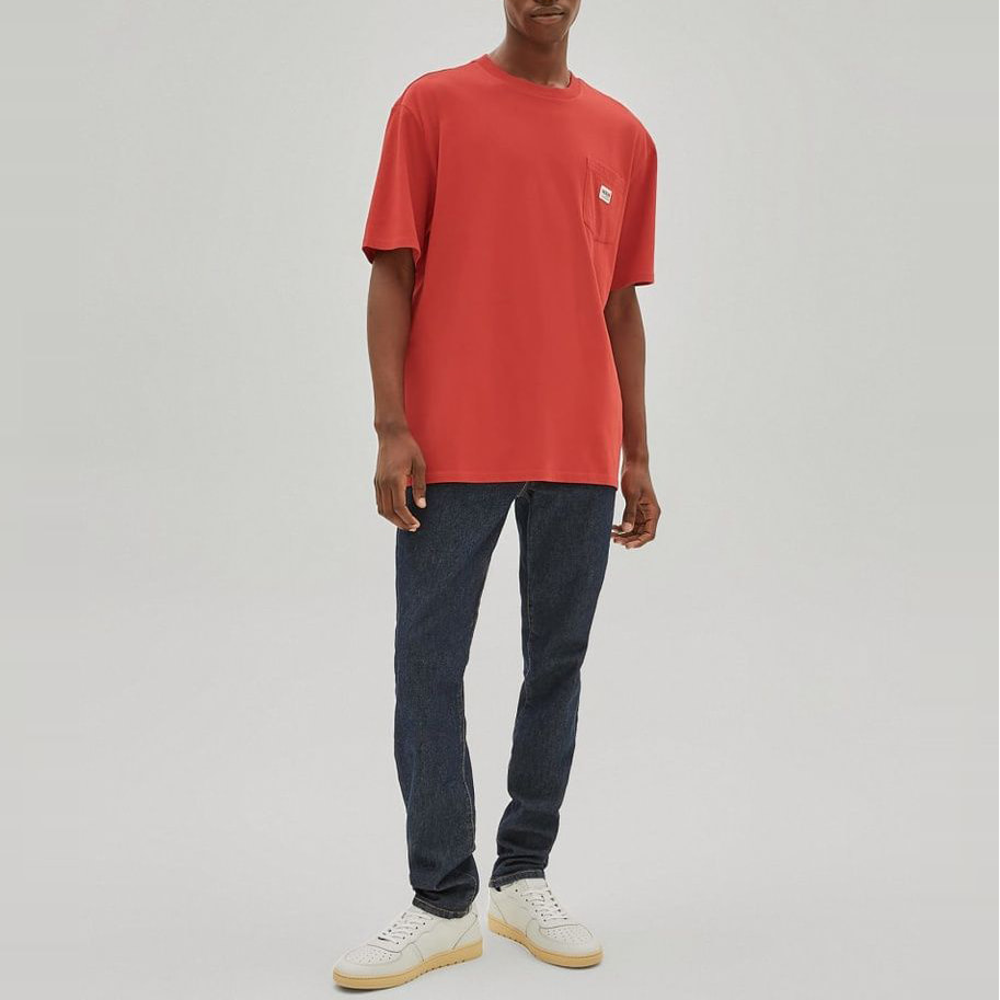 GUESS Originals - T-shirt - logo - 100% coton - rouge