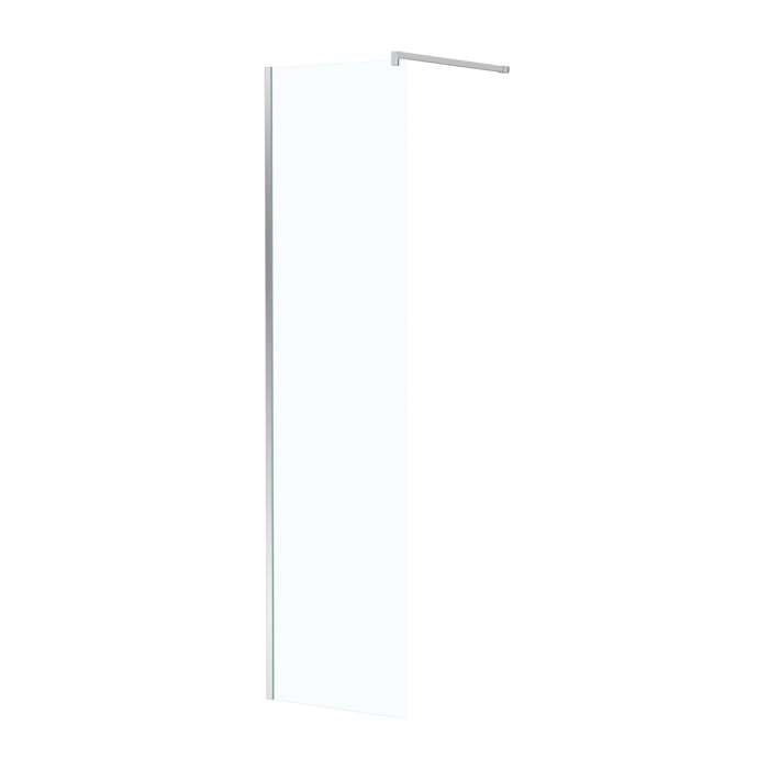 Paroi de Douche 50x195 cm en Verre Trempé 5 mm - Finition Chromé - CHROMED ELEMENTARY