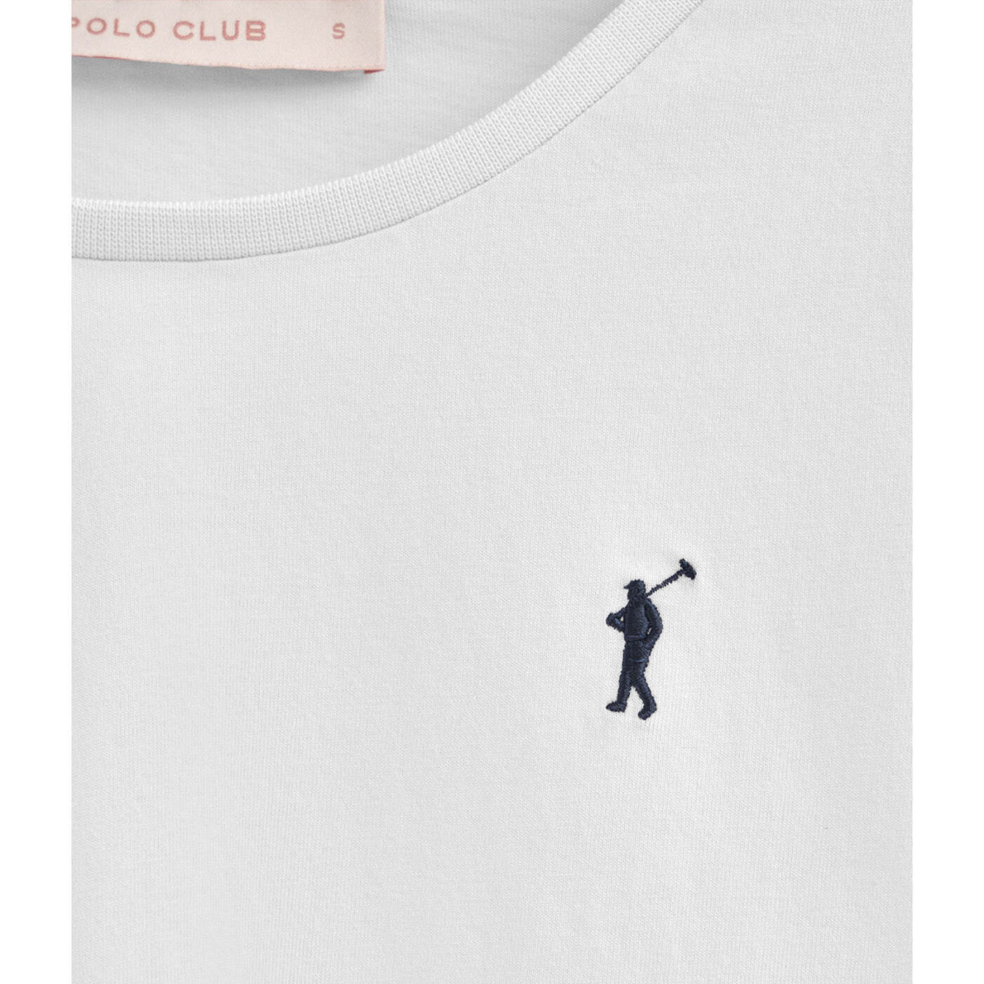 Camiseta blanca de manga larga y cuello redondo con logo bordado Rigby Go