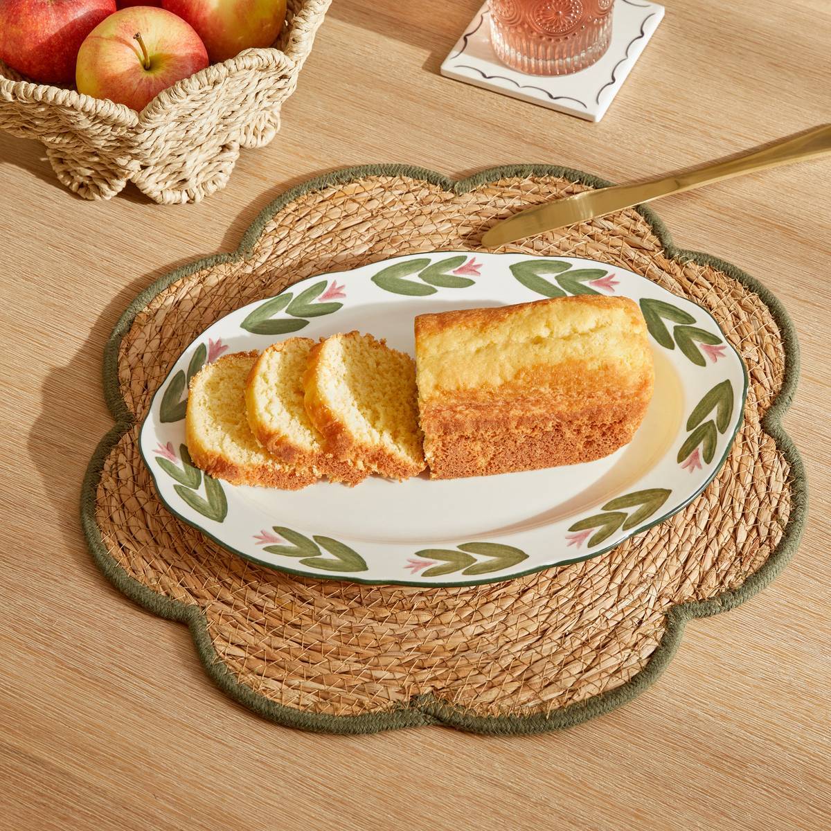 Plat oval Mona 21x33cm vert