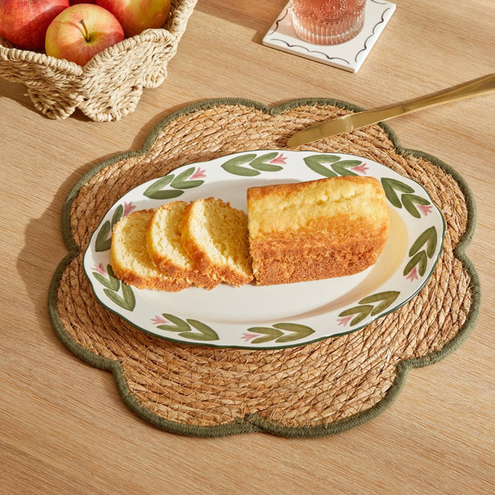 Plat oval Mona 21x33cm vert