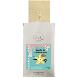 O&O Tablette de Chocolat Blanc 35% BIO - Vanille de Madagascar - 75g