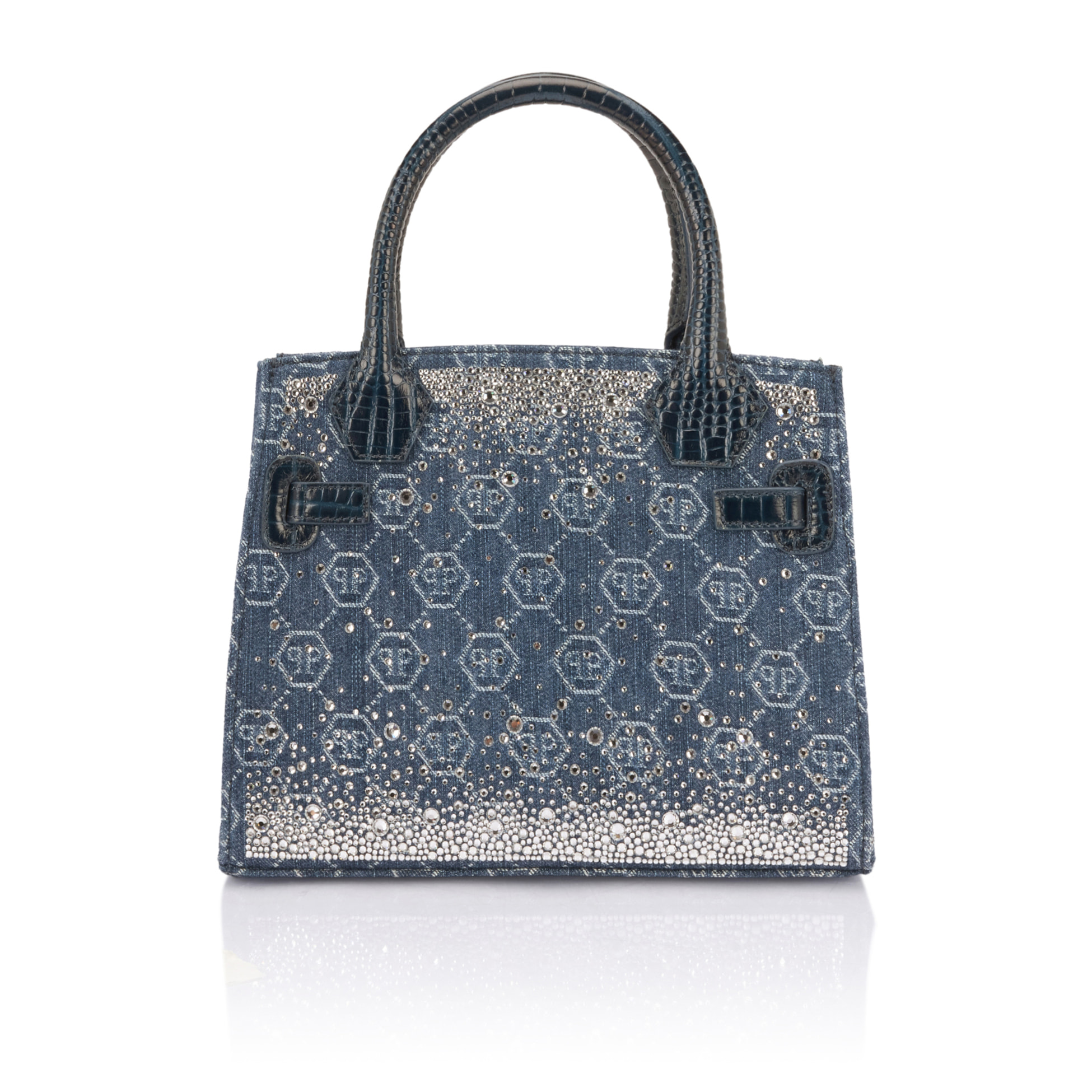 PHILIPP PLEIN Small Shopper Bag Monogram Strass