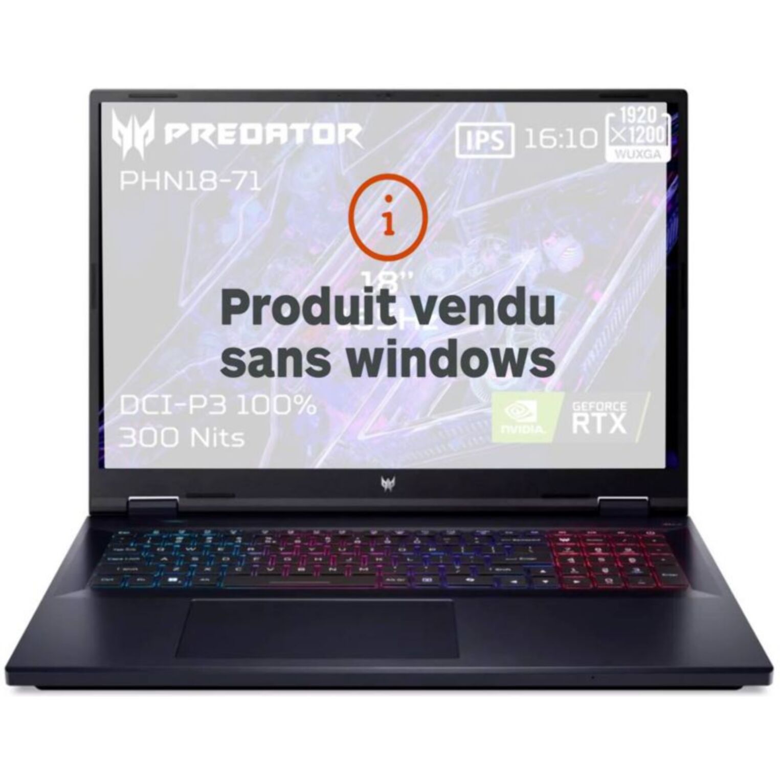 PC Gamer ACER Predator Helios Neo 18-71-7574 Sans OS