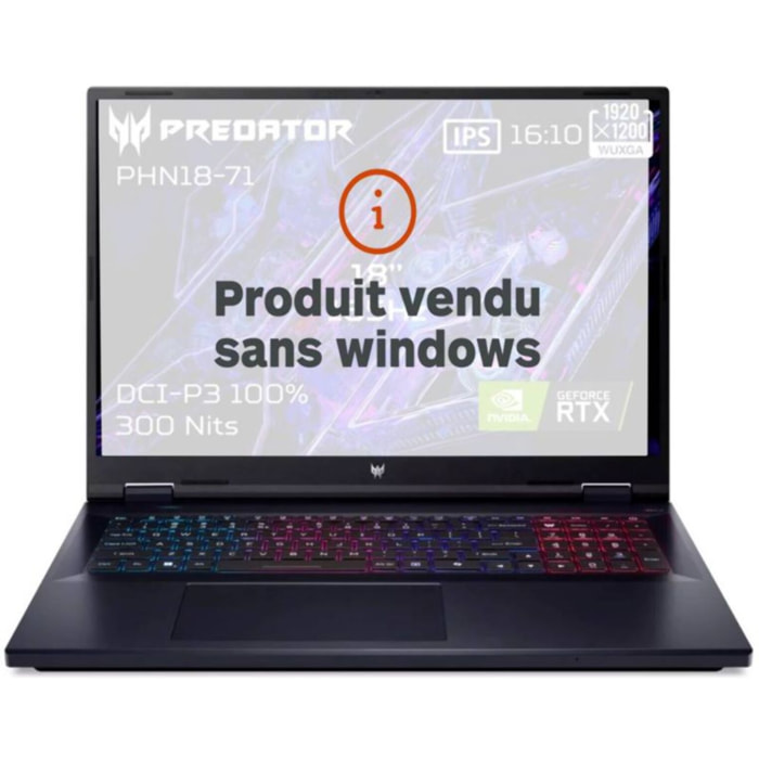 PC Gamer ACER Predator Helios Neo 18-71-7574 Sans OS