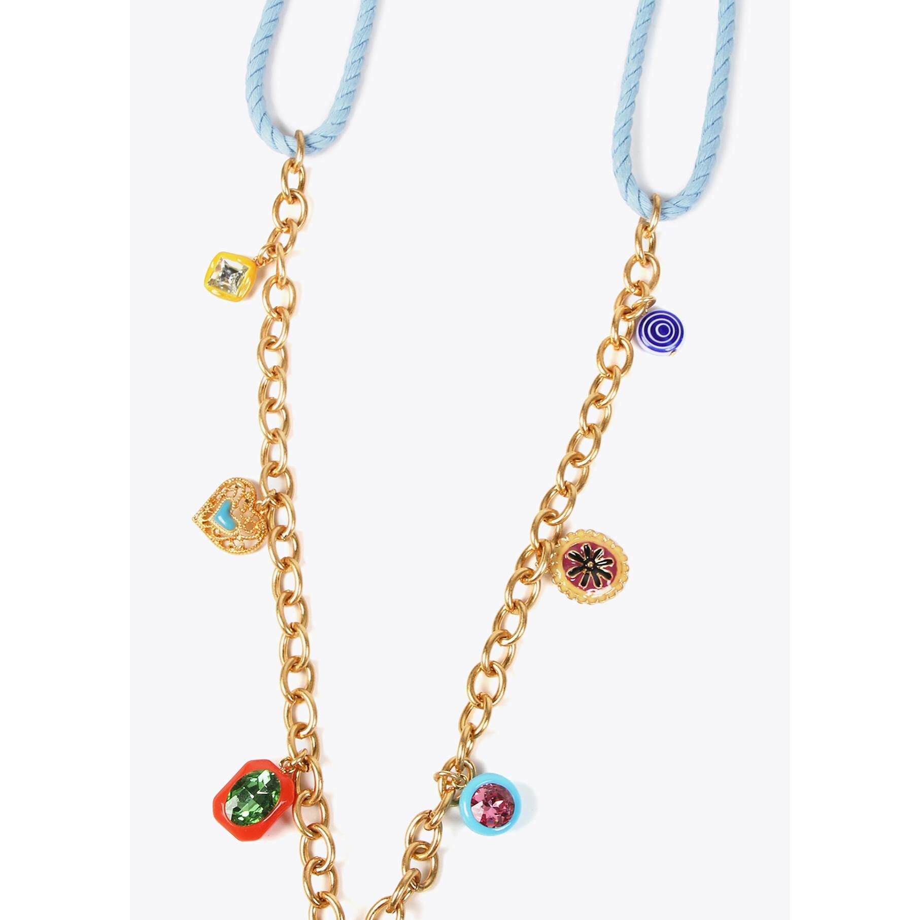 Collana lunga cuore e tigre