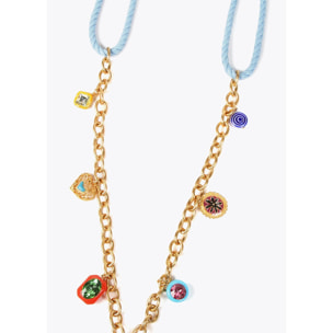 Collana lunga cuore e tigre